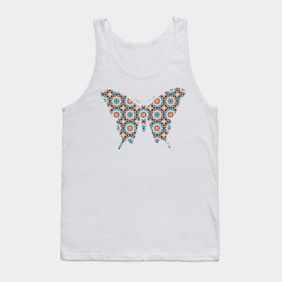 Butterfly Silhouette with Pattern Tank Top